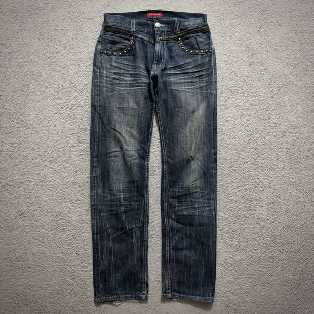 Y2k stud denim pants