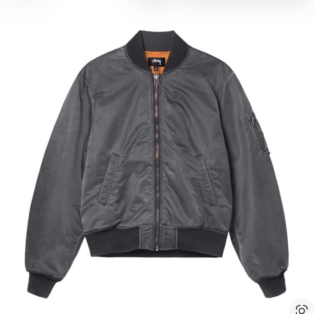 스투시 다이드 봄버 자켓 차콜 L