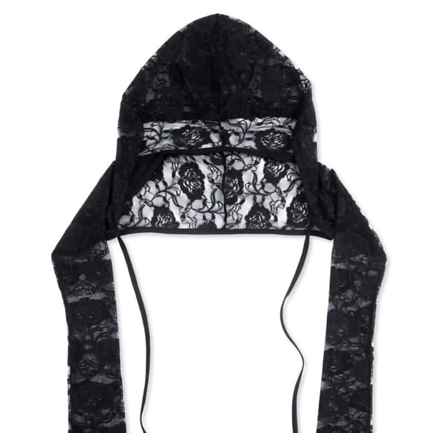 taae Lace Hoodie Bolero Cardigan 001