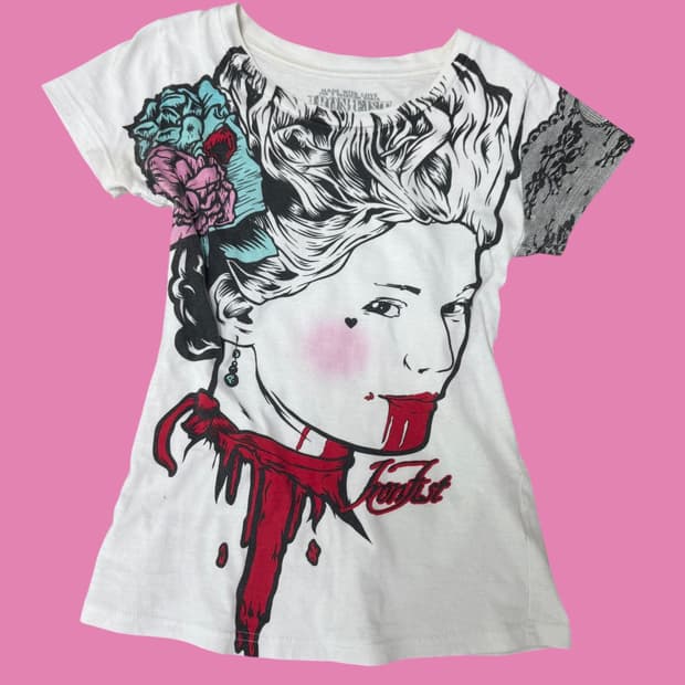 iron fist 호러 그래픽 반소매