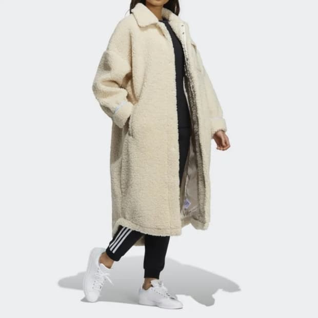 아디다스 쉐르파 롱 뽀글이 코트