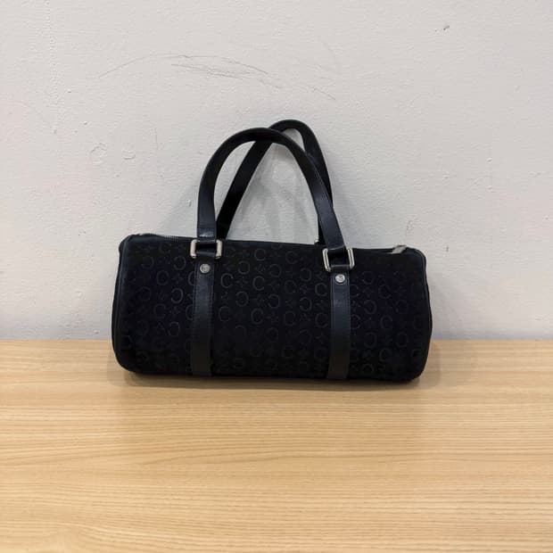 셀린느 보스턴백 블라종 C패턴 벨벳 디테일 블랙