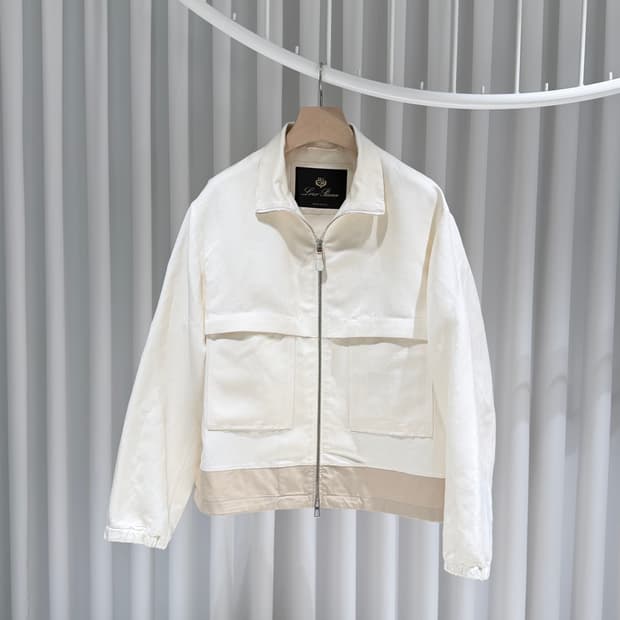 (S+/M) / 로로피아나 아이보리 다틸로 봄버 자켓