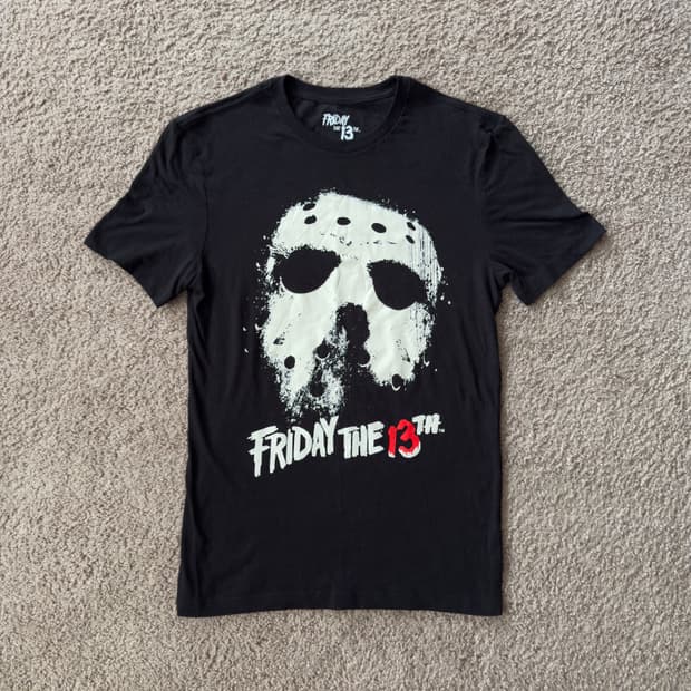 빈티지 13일의 금요일 제이슨 공포영화 티셔츠