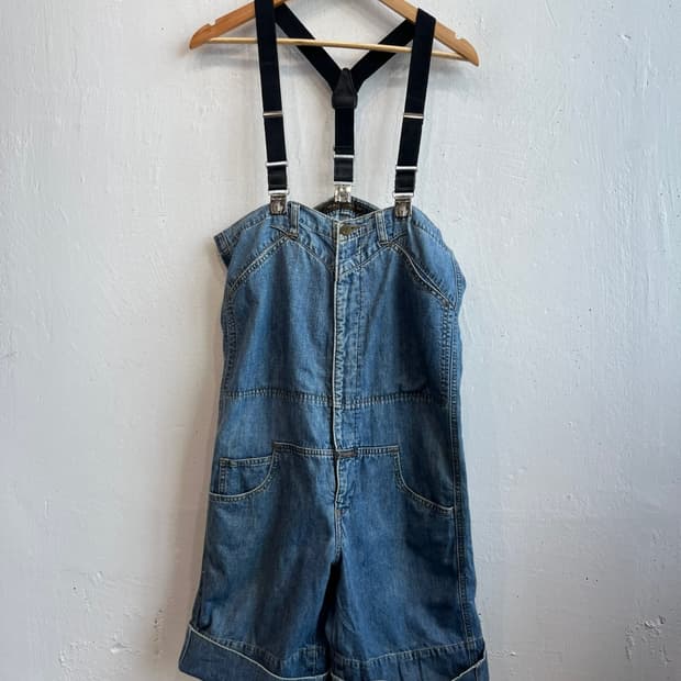 빈티지 마리떼프랑소와저버 하프 데님 오버롤 Made in JAPAN