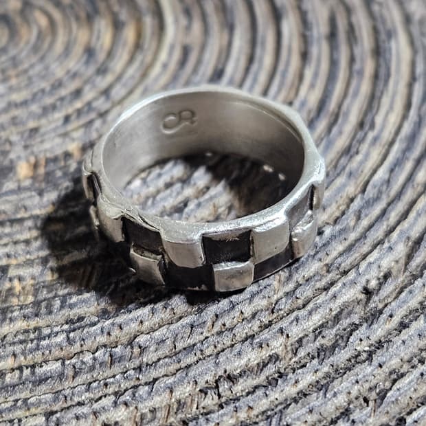 체크보드 반지 12.5호