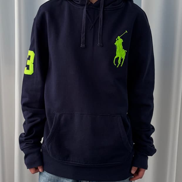 [M]폴로 랄프로렌 빅포니 치프키프 후드티 navy