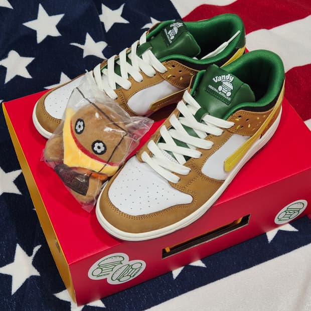 반디더핑크 스웨이드 버거슈즈 에어포스 1 베이프