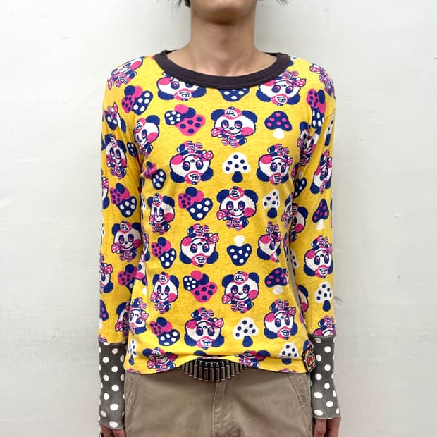 Love Panda Mushroom Yellow Dot Sleeve