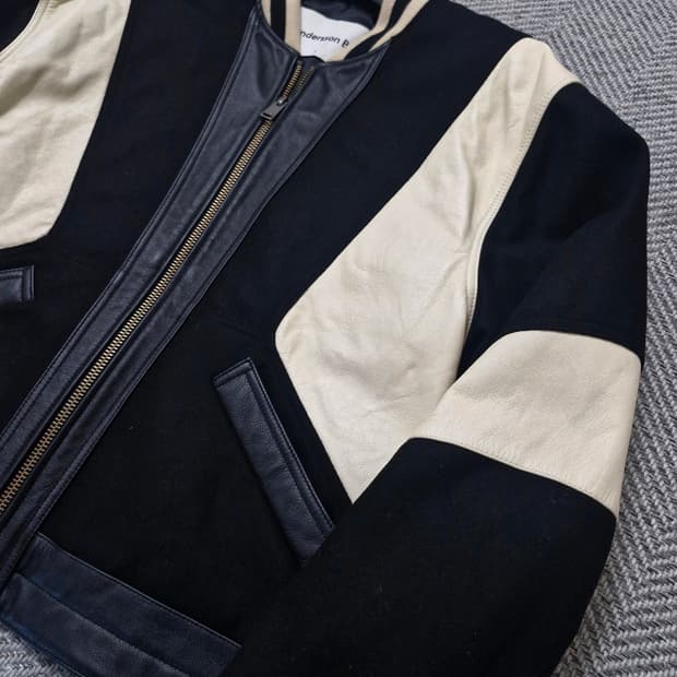 (미시착새상품/샘플) 앤더슨벨 모터사이클 레더 자켓 블랙 L