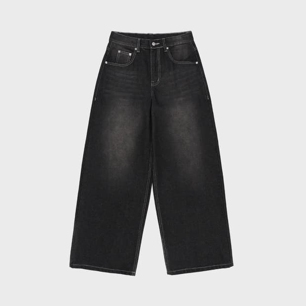 Amesworldwide overfit stitch denim pants