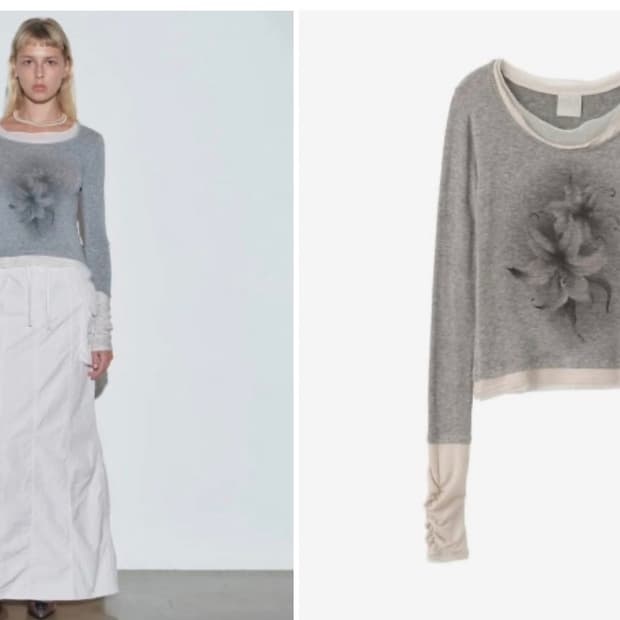 스컬프터 Triple Layered L/S Tee Melange Gra