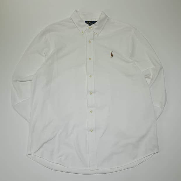 CL502 2XL 폴로 코튼 멀티포니 QR 화이트 니트 셔츠 남방