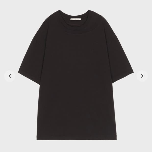 서피스에디션 DOUBLE NECK T-SHIRTS DARK BROWN