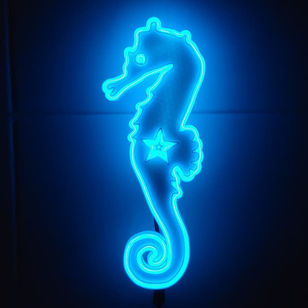 해마 네온사인 led 조명 램프 무드등 y2k 갸루