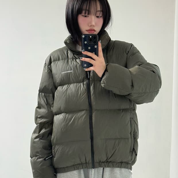 디스이즈네버댓 카키 덕 패딩