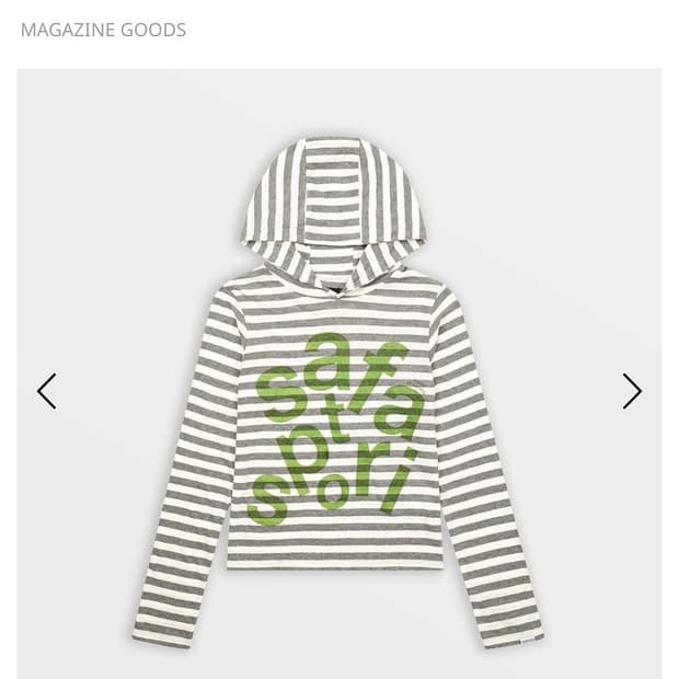 사파리스팟 후드티 Ticketing Stripe Border Hoodie