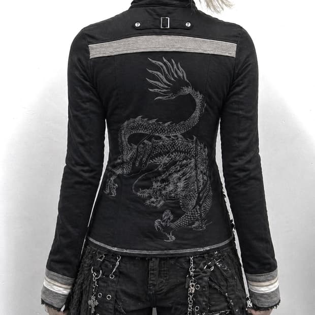 Ozz Croce 스트라이프 카라넥 긴팔티