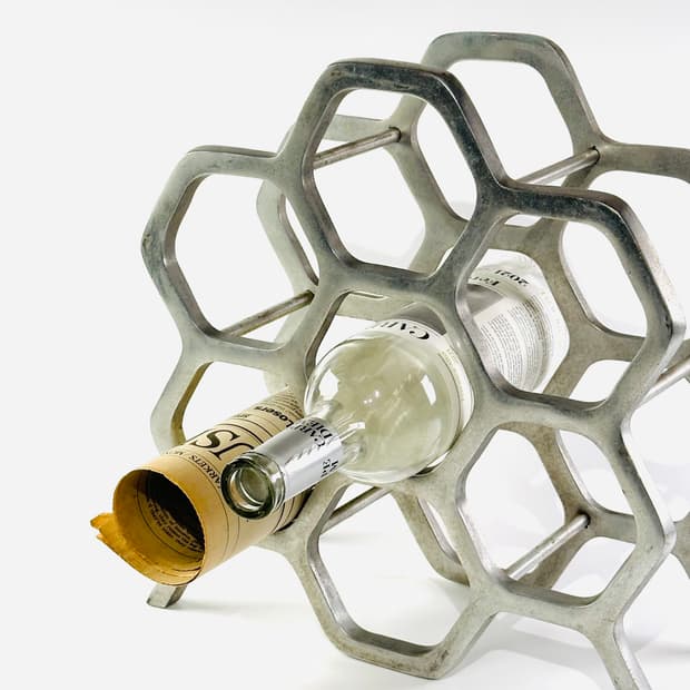 vintage honeycomb wine holder rack🐝