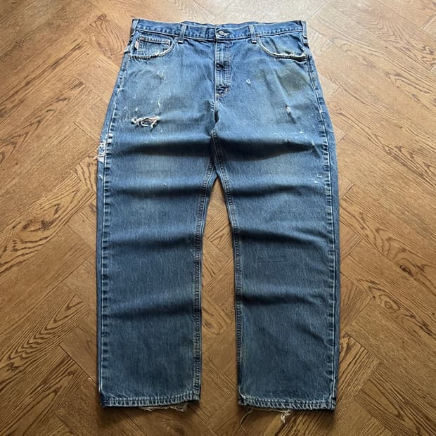 [38]칼하트FR USA 릴렉스핏 빈티지 데미지 데님 팬츠