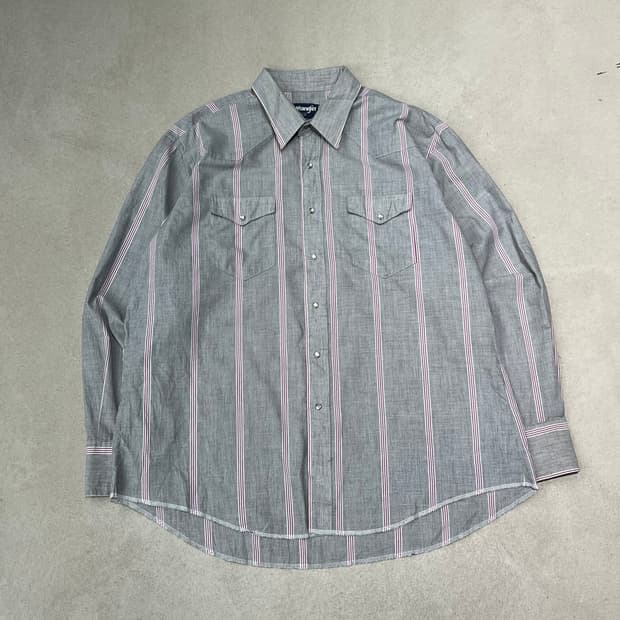 랭글러 스트라이프 웨스턴셔츠 s09561