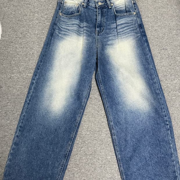 새상품 와르 와이드데님팬츠 진청S