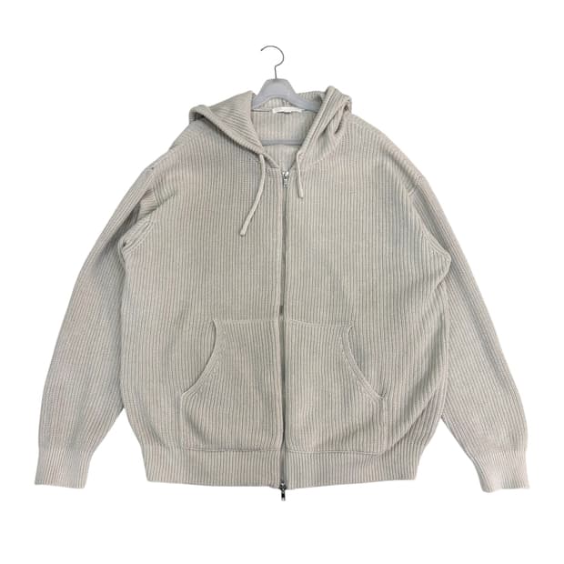 키뮤어 코튼 워셔블 집업 니트