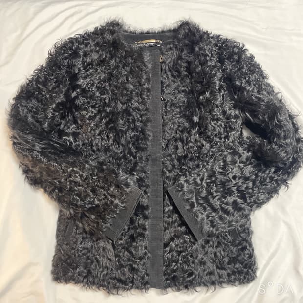 돌체앤가바나 칼간 램스킨 실크 자켓 42