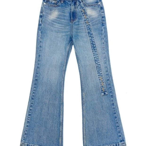 Open yy belted loose bootcut M