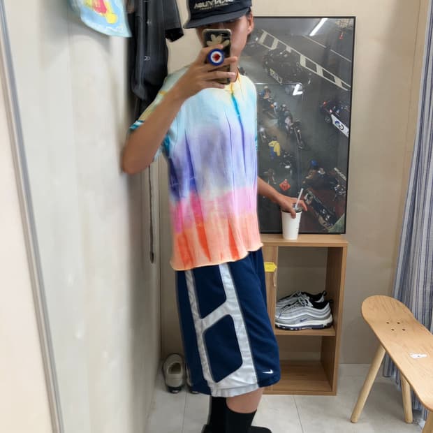 tie-dye cutting tee 