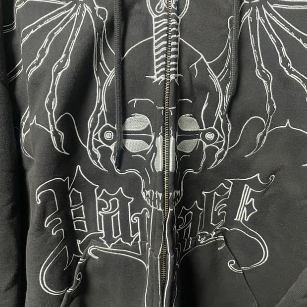 Palace Wingspan Triple Stitch Hood Black | 후루츠패밀리