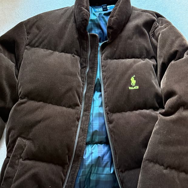 폴로 팔라스 코듀로이 패딩 M