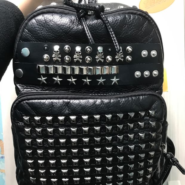 STUD LEATHER BACKPACK