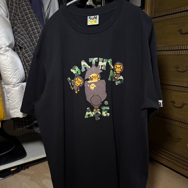 베이프 티셔츠 블랙 2xl