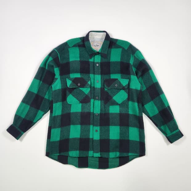 체크 패턴 플란넬 셔츠