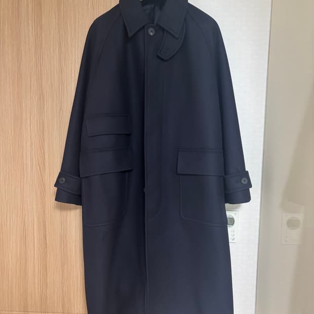 무신사 스탠다드 캐시미어 MTR 발마칸코트 네이비 M 