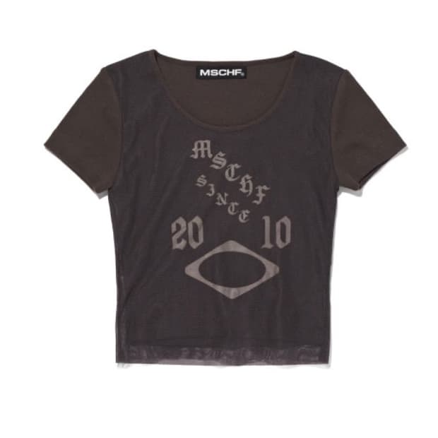 미스치프 메쉬 반팔 MSCHF SHEER MESH TOP CHARCOAL