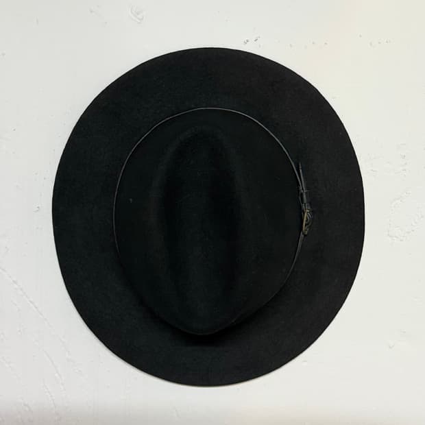 클럽모나코 레더 밴드 울 펠트 페도라 OS