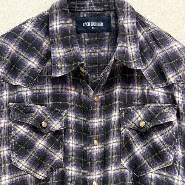 Back Number Check Western Shirt