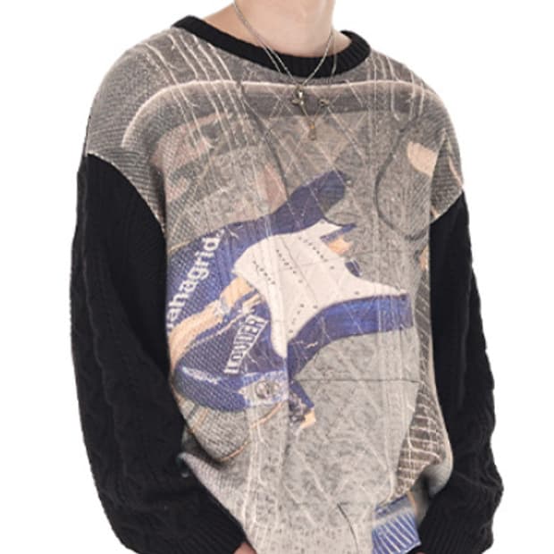 마하그리드 기타 케이블 니트 블랙