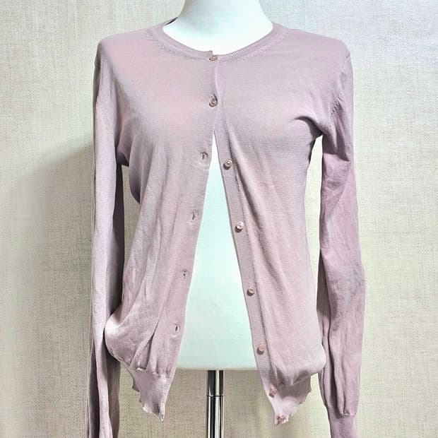 빈티지 모리룩 하구미 핑크보라 가디건