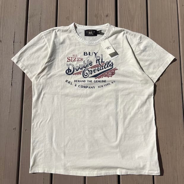 RRL 더블알엘 오버롤 그래픽 티셔츠