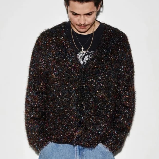 슈프림 스파클 가디건 멀티 L