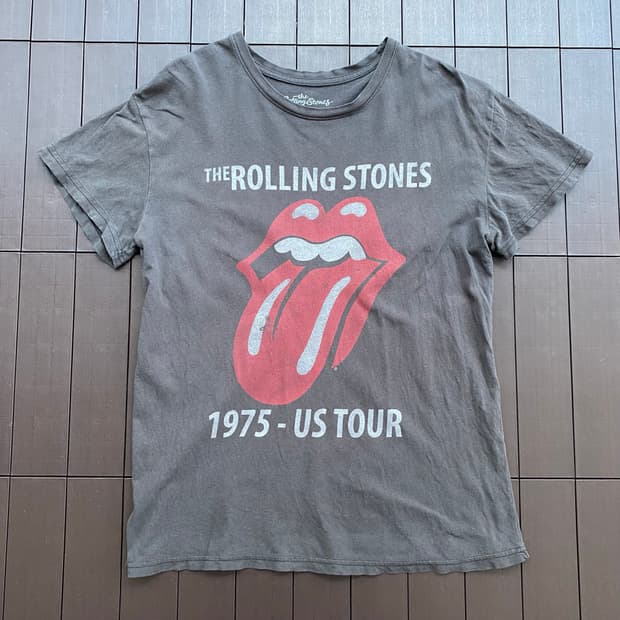 (L) 롤링스톤즈 1975 US Tour 밴드티 티셔츠