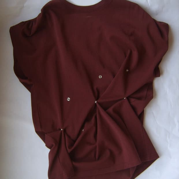 Shirring snap top (Burgundy)