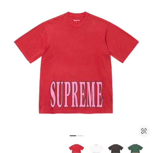 (새상품/정품) 25FW 슈프림 Supreme 크랙 반팔 티셔츠 레드 