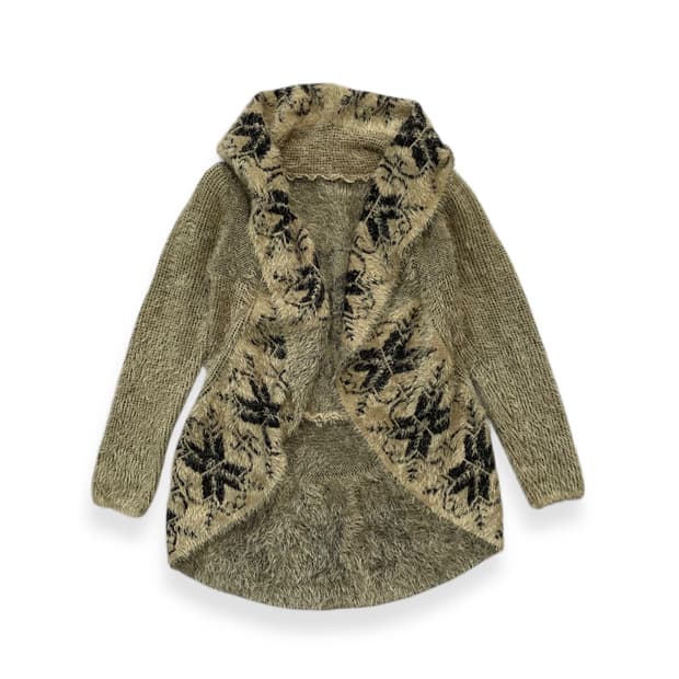 JPN fur open cardigan