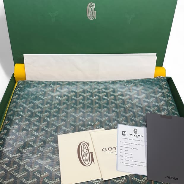 [풀구성 / 급처]고야드 세나 클러치 그린 mgm 사이즈