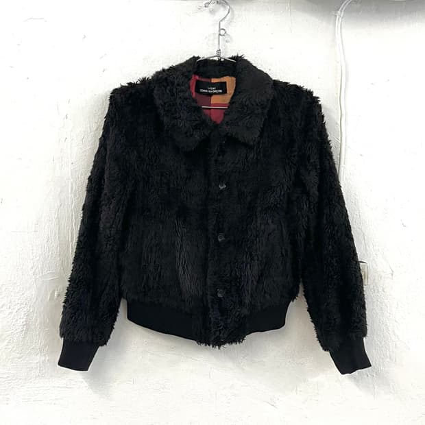 꼼데가르송 트리콧 2002AW 아카이브 퍼 봄버 자켓