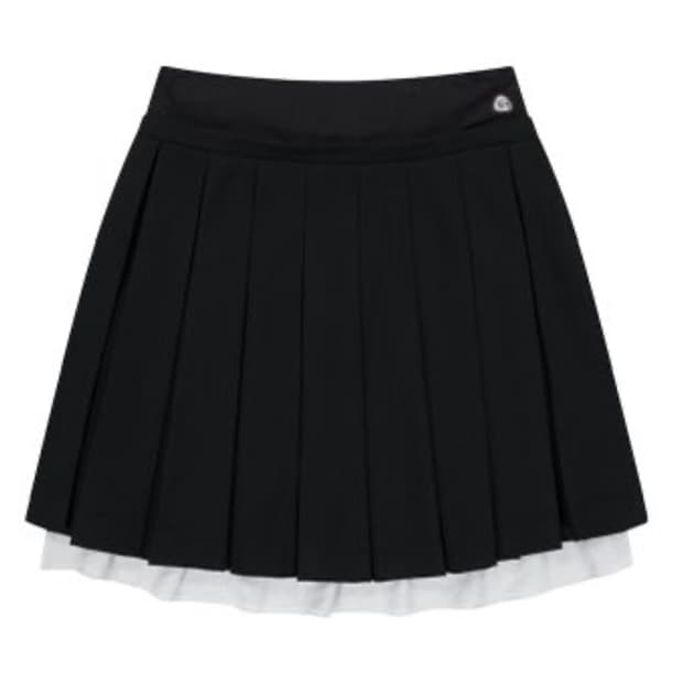 코이세이오 더블 웨이스트 플리츠 스커트 1